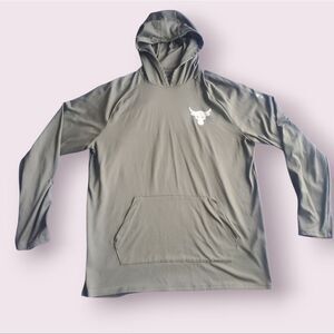 Under Armour Project Rock The Charged Cotton T Shirt Hoodie Olive Men’s Large